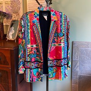 Carole Little Petites Multicolored Size 12 Vintage Blazer/Jacket